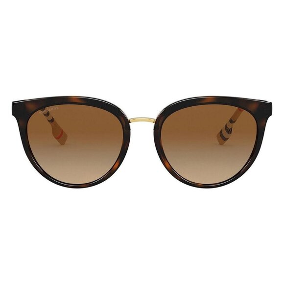 New Authentic  BURBERRY Willow Havana Polarised Round BE4316 3854T5 Sunglasses W - Picture 2 of 4